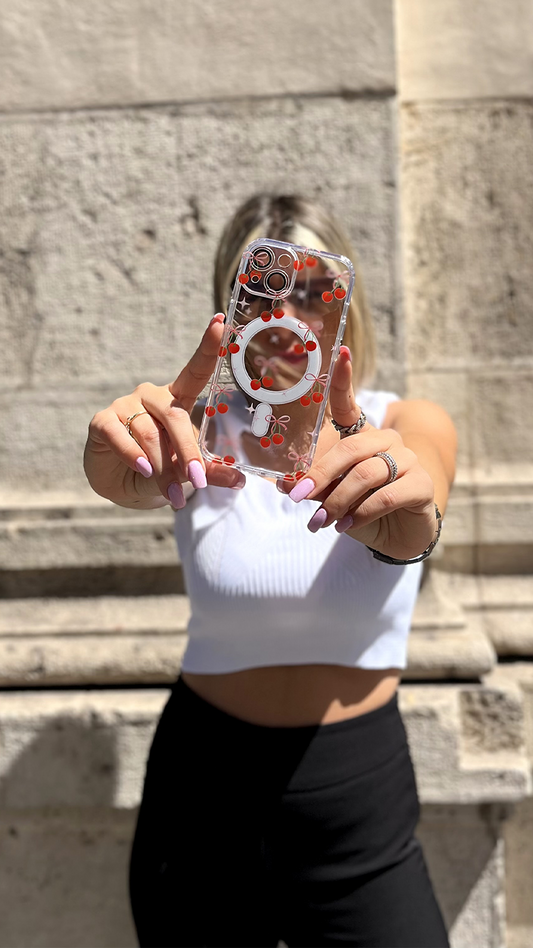 Cover Magsafe Trasparente Ciliegie